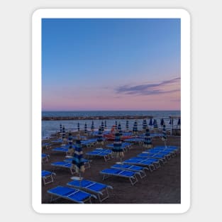 Sunset Blue Pink Sky Colors Beach Summer Relax Travel Italy Sticker